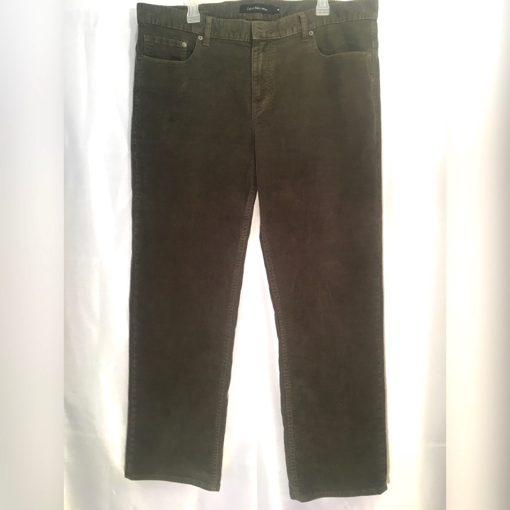 Green Calvin Klein Corduroy Pants